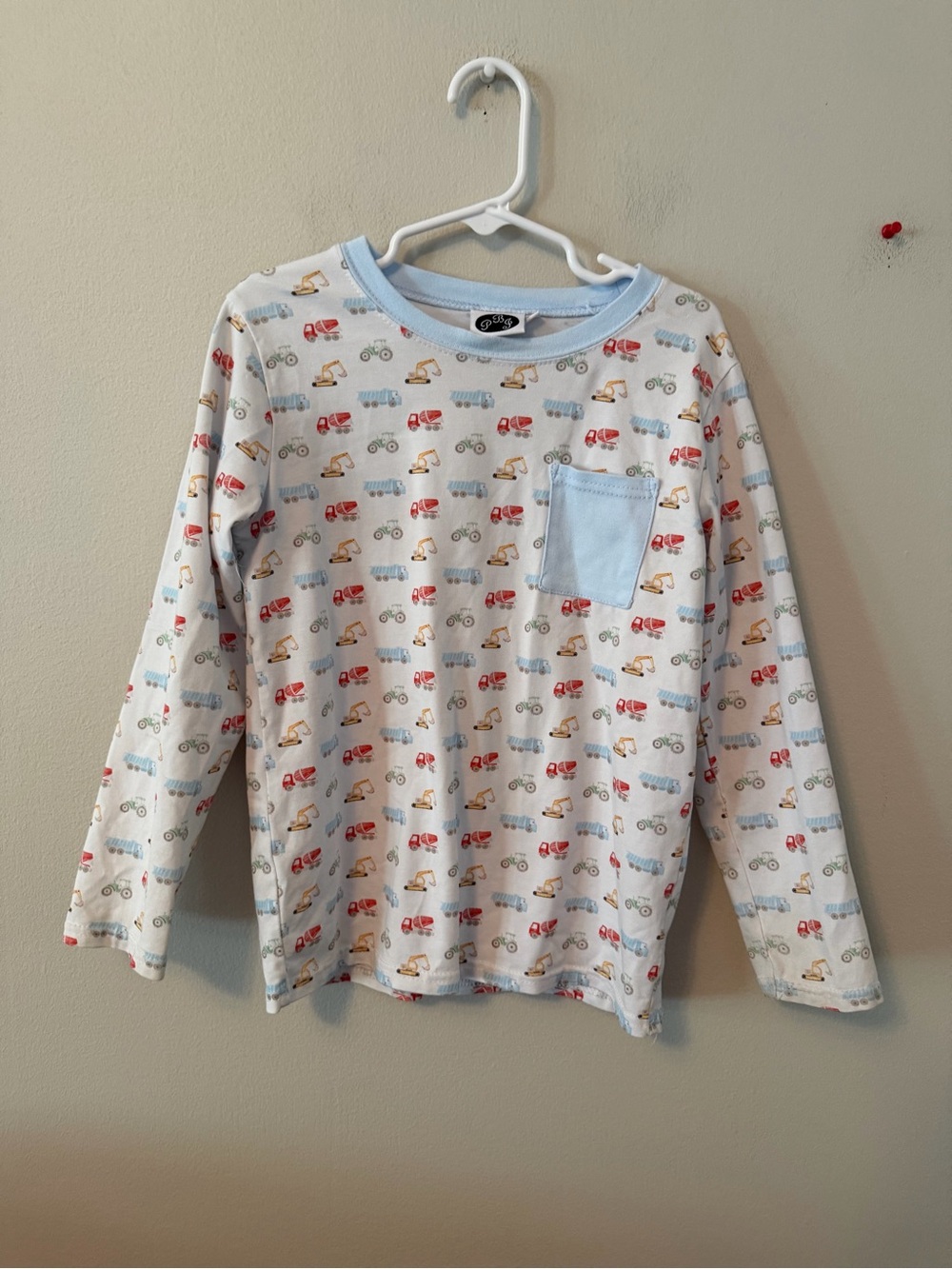 PBJ Light Blue Vehicle Print Long Sleeve Tee